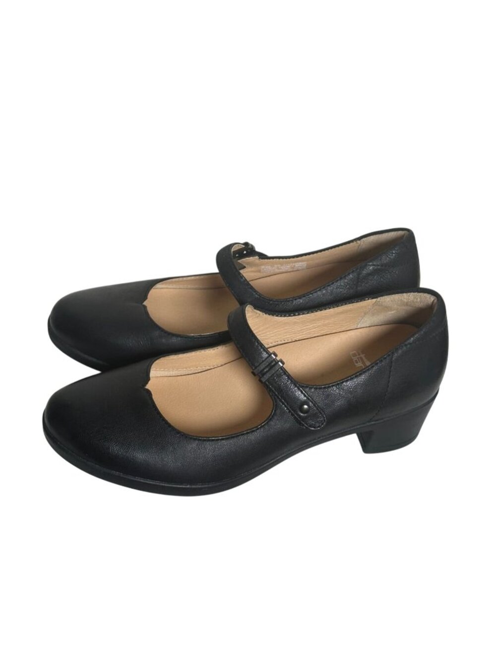 Dansko Black Leather Upper Mary Jane Comfort Shoes Arch Support Size 39 Low Heel - Picture 7 of 11